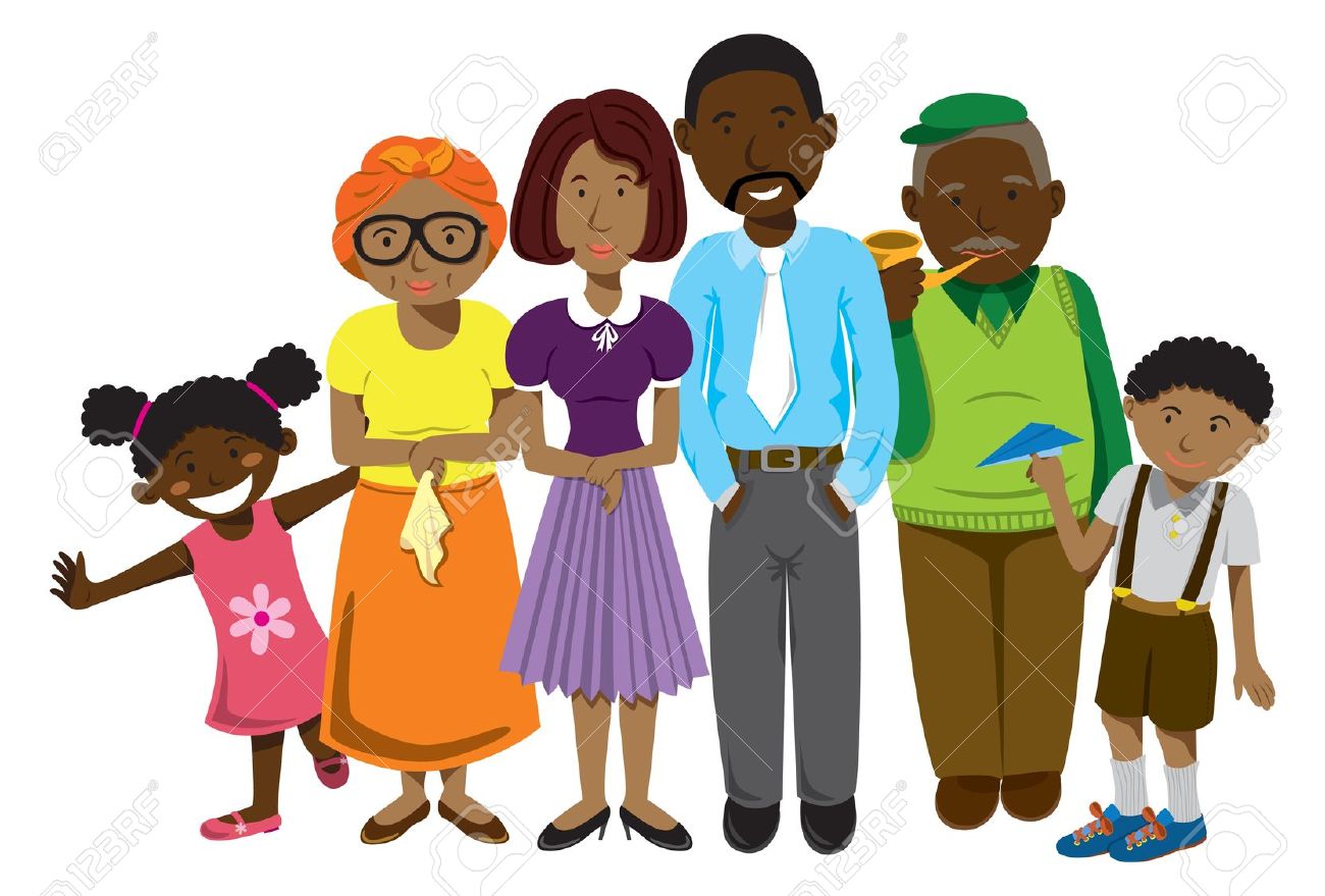 black family: African family .