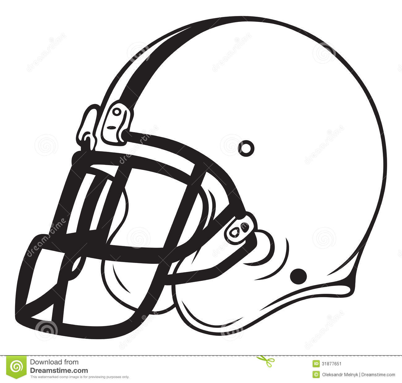 Black football helmet clipart .
