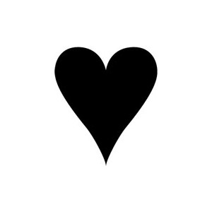 Black Funky heart Clip Art