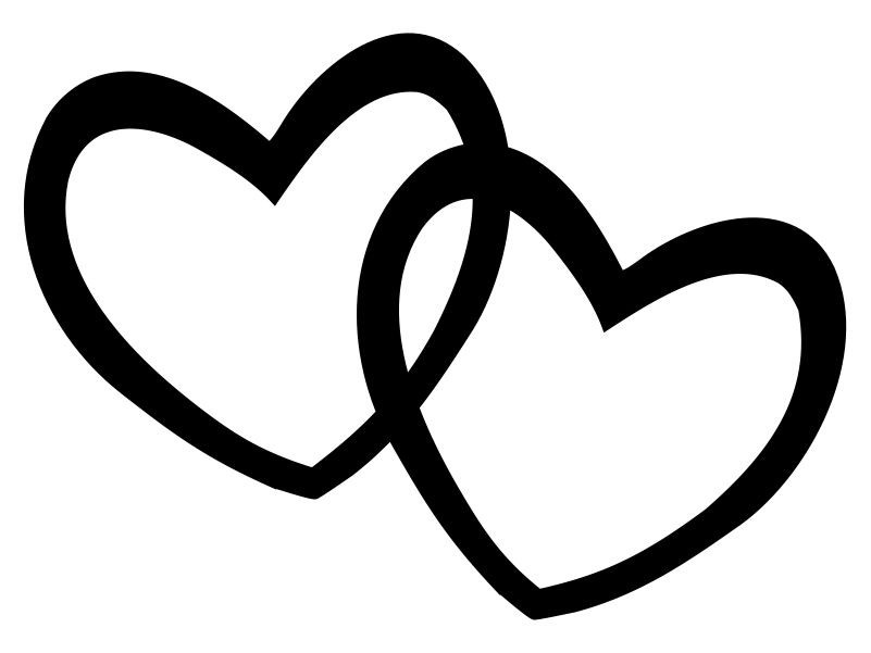 Black heart heart black and w - Black Heart Clip Art