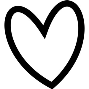 Black heart outline clipart c - Black Heart Clip Art