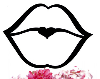 Black Kissing Lips Clip Art C - Kissing Lips Clipart