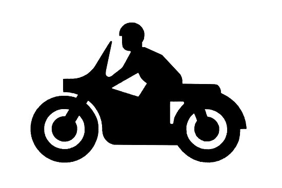 Black Motorcycle Clipart #1