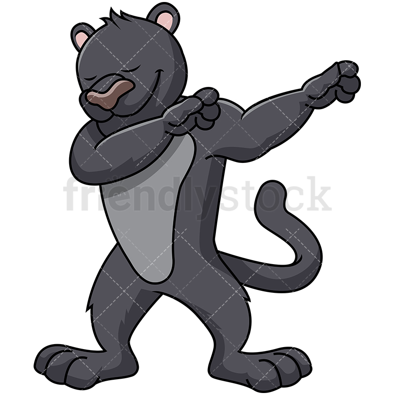 Dabbing black panther. PNG - JPG and vector EPS file formats (infinitely  scalable)