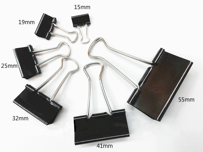 black paper clips
