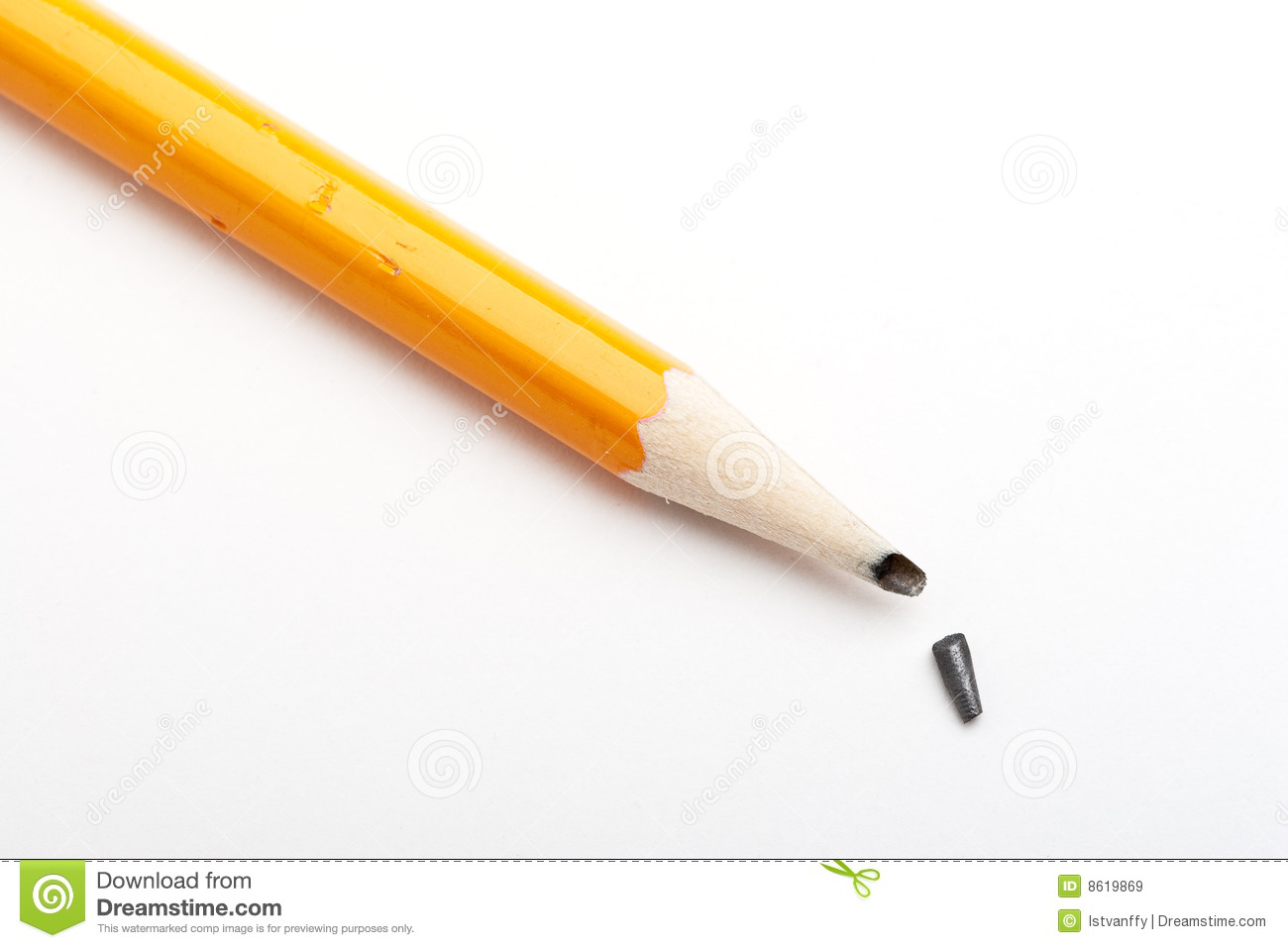 Black Pencil With A Broken Po - Broken Pencil Clip Art