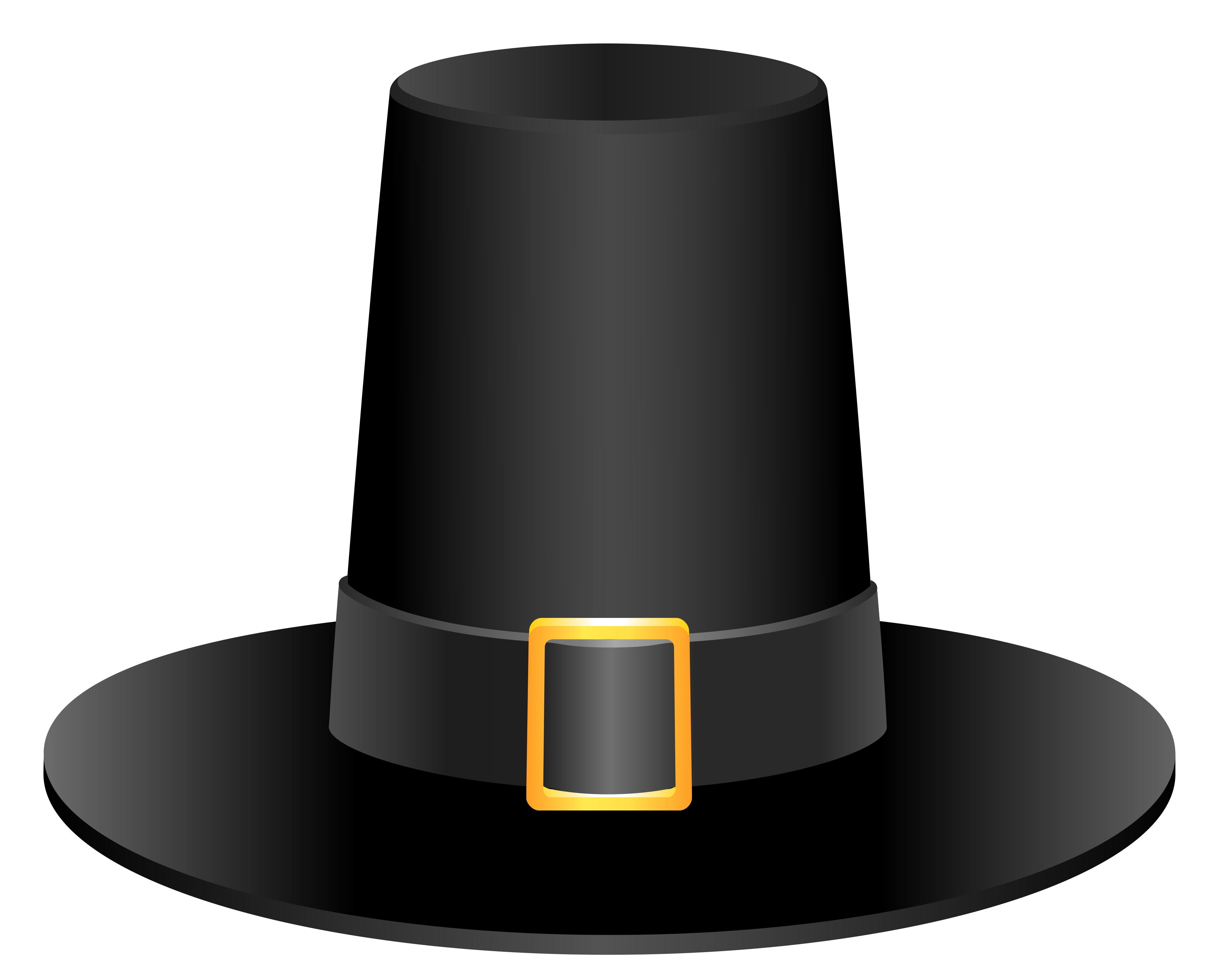 Black Pilgrim Hat Picture - Pilgrim Hat Clipart