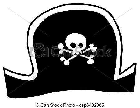 ... Black Pirate Hat Cartoon Character