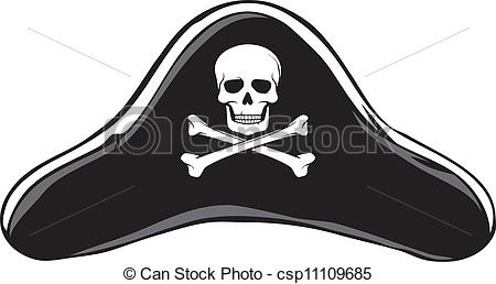 Black and White Pirate Hat