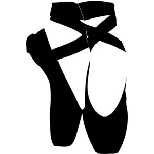 Black Pointe Shoe clip art .