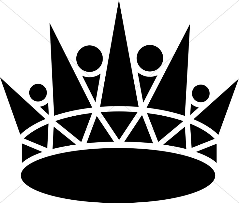 Black Pointed Crown - Clipart Crown