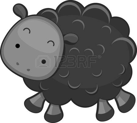 Black Sheep Clipart - .