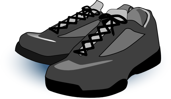 Black Tennis Shoes Clip Art A - Clipart Shoes