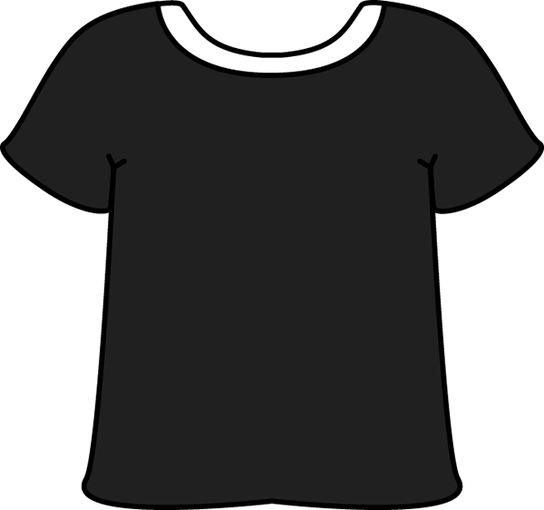 Black Tshirt with White Collar