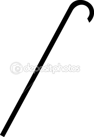 Black Walking Cane Clipart #1 - Cane Clipart