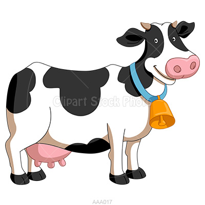 Black White Dairy Cow Clipart