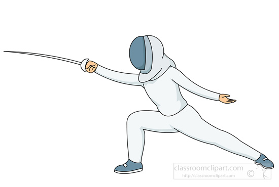 Black White Fencing Clipart Size: 67 Kb From: Sports