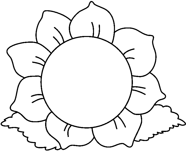 Black White Flower Clip Art 02 .