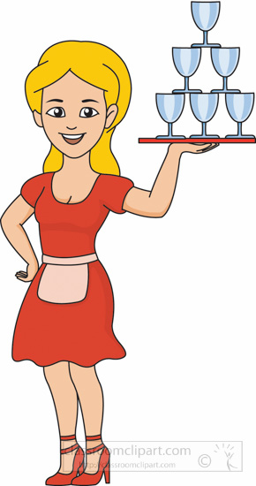 Waitress Clipart; Waitress Cl