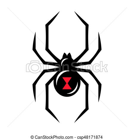 Black widow spider icon - csp48171874