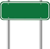Blank Green Traffic Sign Clip - Street Sign Clipart