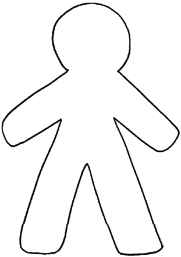 blank paper doll clipart clipart kid