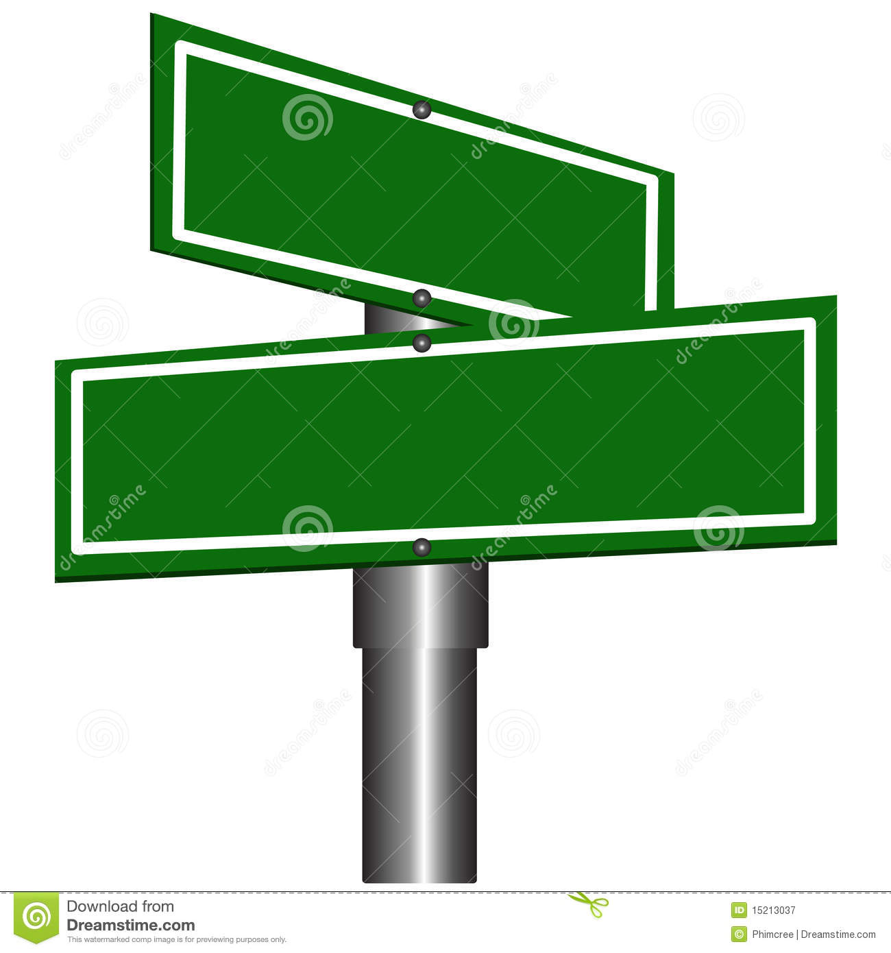 Blank Street Signs Royalty Free Stock Photography Image 15213037