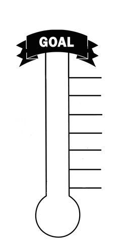 Blank Thermometer Printable for Fund Raising u0026amp; Creating a Goal - Created for bulletin board at