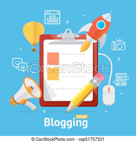 Blogging Concept. Vector