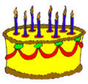 blue birthday cake clip art