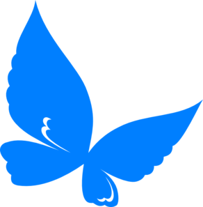 blue butterfly clipart