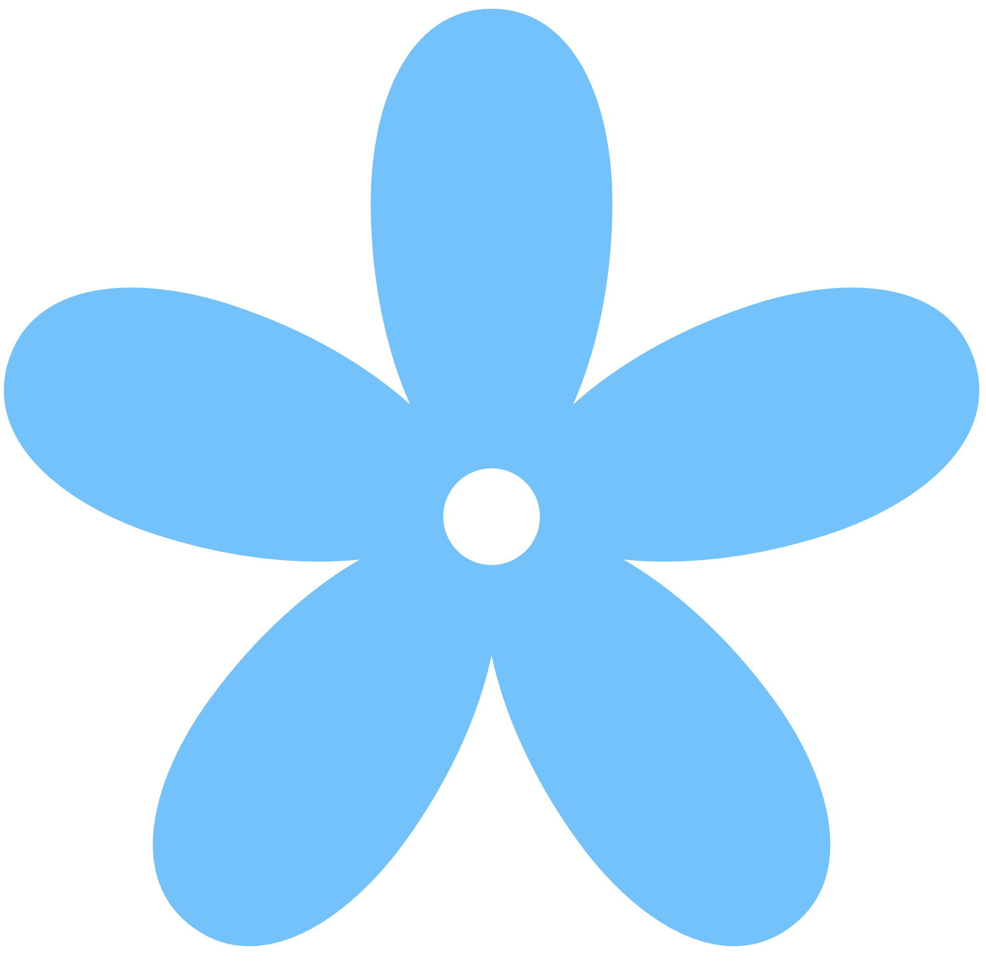 blue flower border clip art