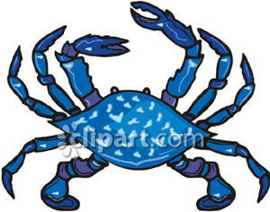 blue crab clipart black and white