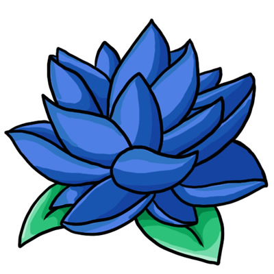 blue flower border clip art - Blue Flower Clipart