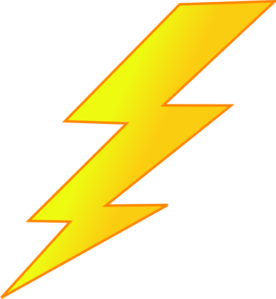 blue lightning bolt clipart - Lightening Bolt Clipart