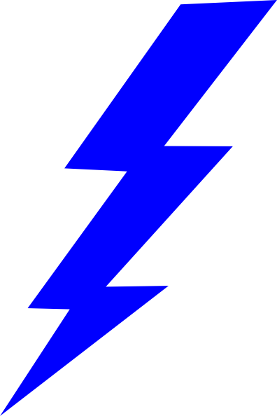 blue lightning bolt clipart