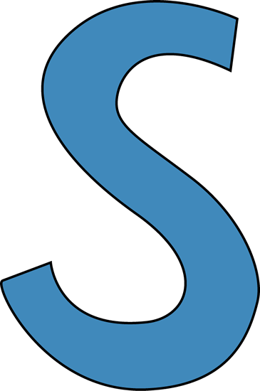 Blue Alphabet Letter S