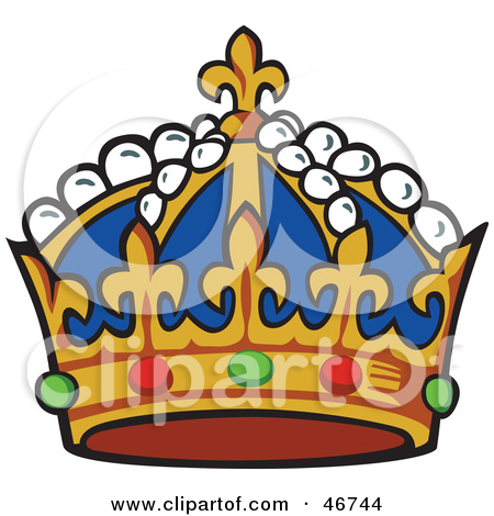 Blue And Gold Kings Crown Wit - Kings Crown Clipart