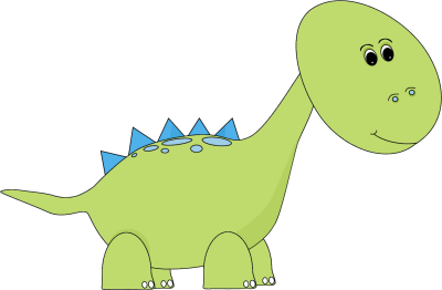 Blue and Green Dinsosaur - Clipart Dinosaur