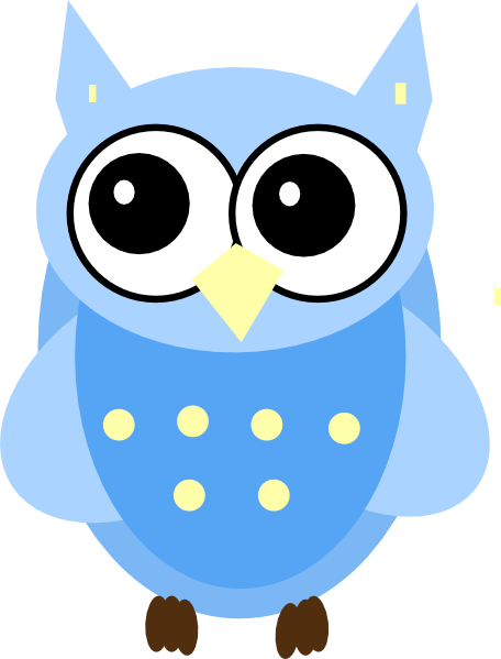 Blue Baby Owl Clip Art At Clker Com Vector Clip Art Online Royalty