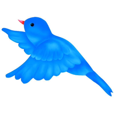 Large Blue Bird PNG Cartoon C