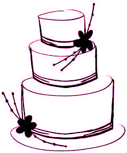 Modern wedding cake clip art 