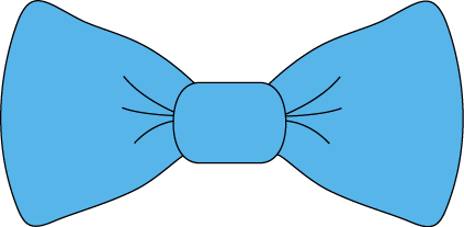 Blue Bow Tie - Clipart Bow Tie