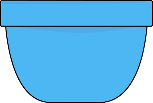 Blue Bowl Clip Art - Blue Bow - Mixing Bowl Clipart