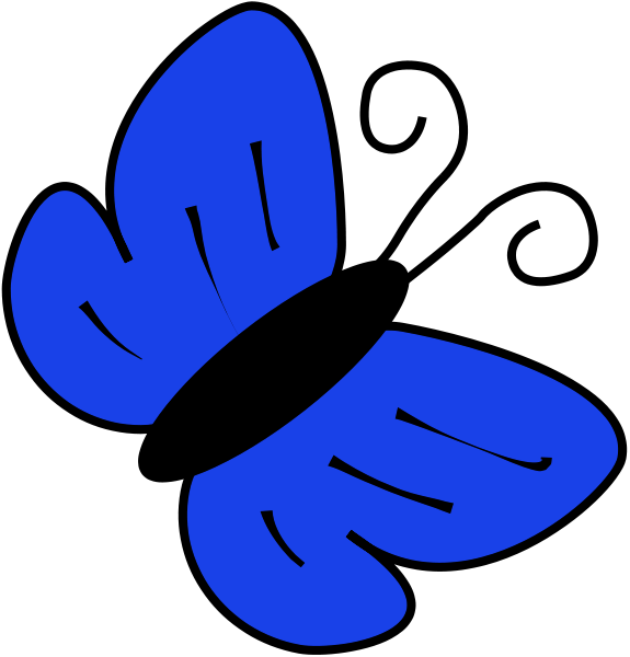 ... Blue Butterfly Clipart Pn - Blue Butterfly Clipart
