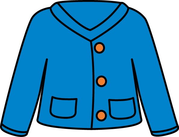 Blue Cardigan - Sweater Clip Art