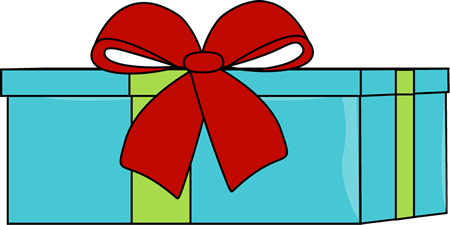 Blue Christmas Gift Clip Art  - Christmas Gift Clipart
