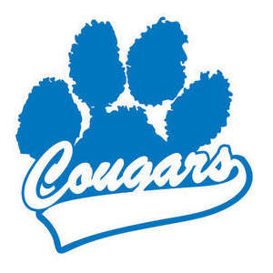 Blue Cougar Paw Clipart #1