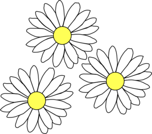 Black And Yellow Daisy Clip A
