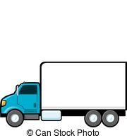 ... Blue Delivery Truck - A blue delivery truck with a blank.
